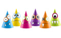 Partydeco Partyhut Monster farbig, 16 x 10 cm, 6 Stück