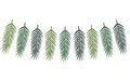 Partydeco Girlande Blätter 125 x 35 cm, grün