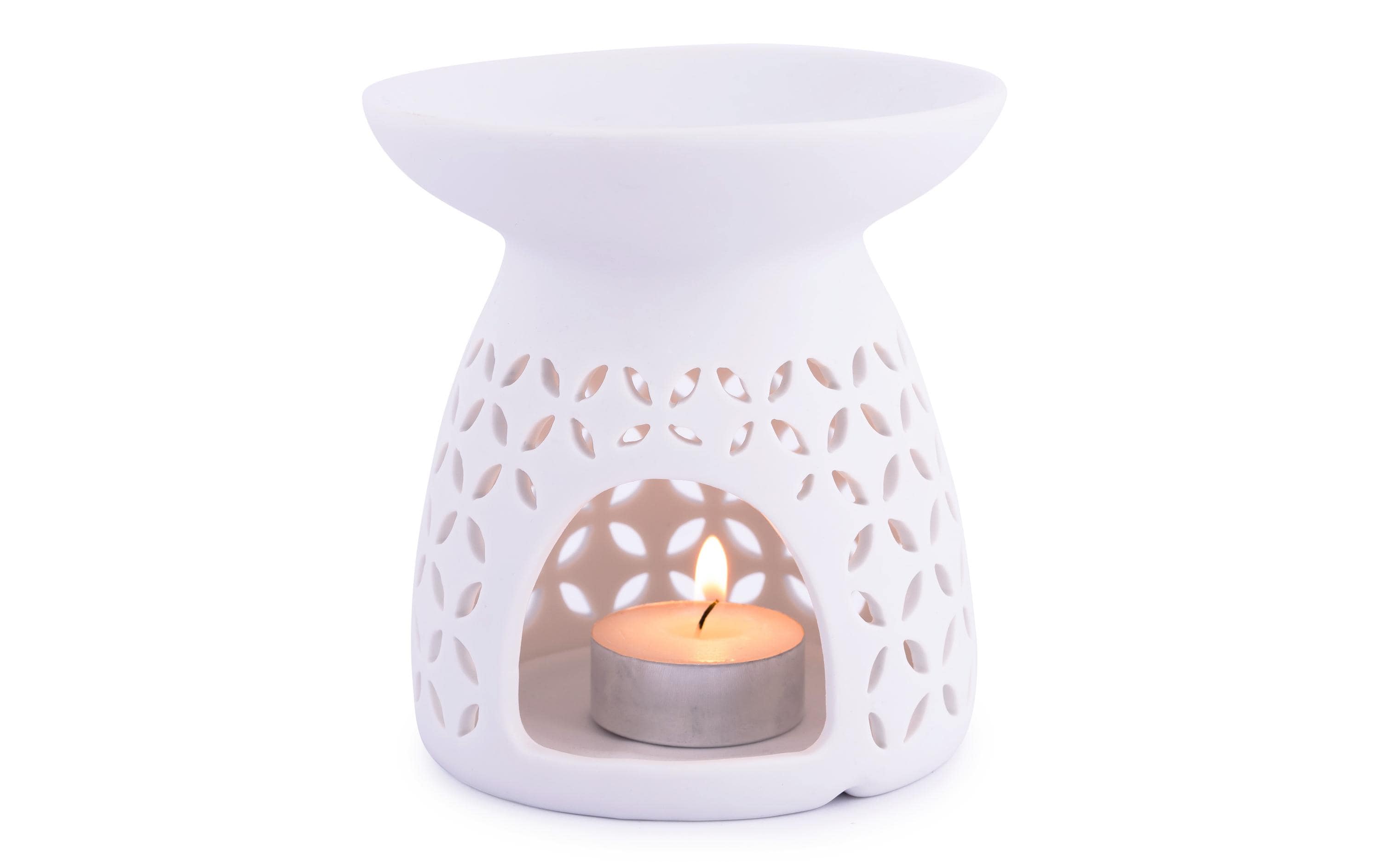 Pajoma Duftlampe Porcelain Blossom Porzellan, L 11 x B 11 x H 12 cm