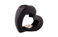 Pajoma Duftlampe Heart Keramik, schwarz, H 13 cm