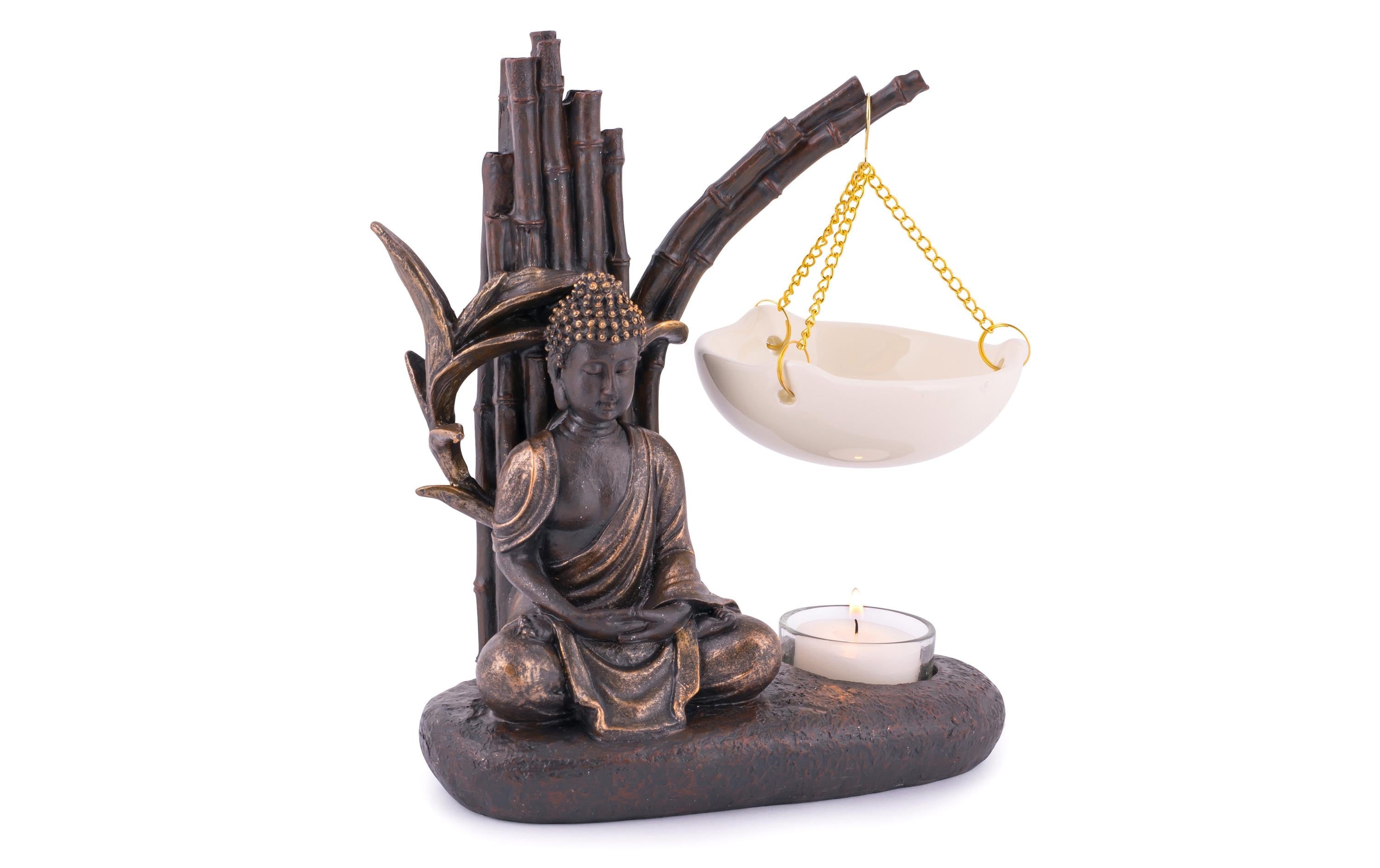 Pajoma Duftlampe Buddha Polyresin, H 19.5 cm