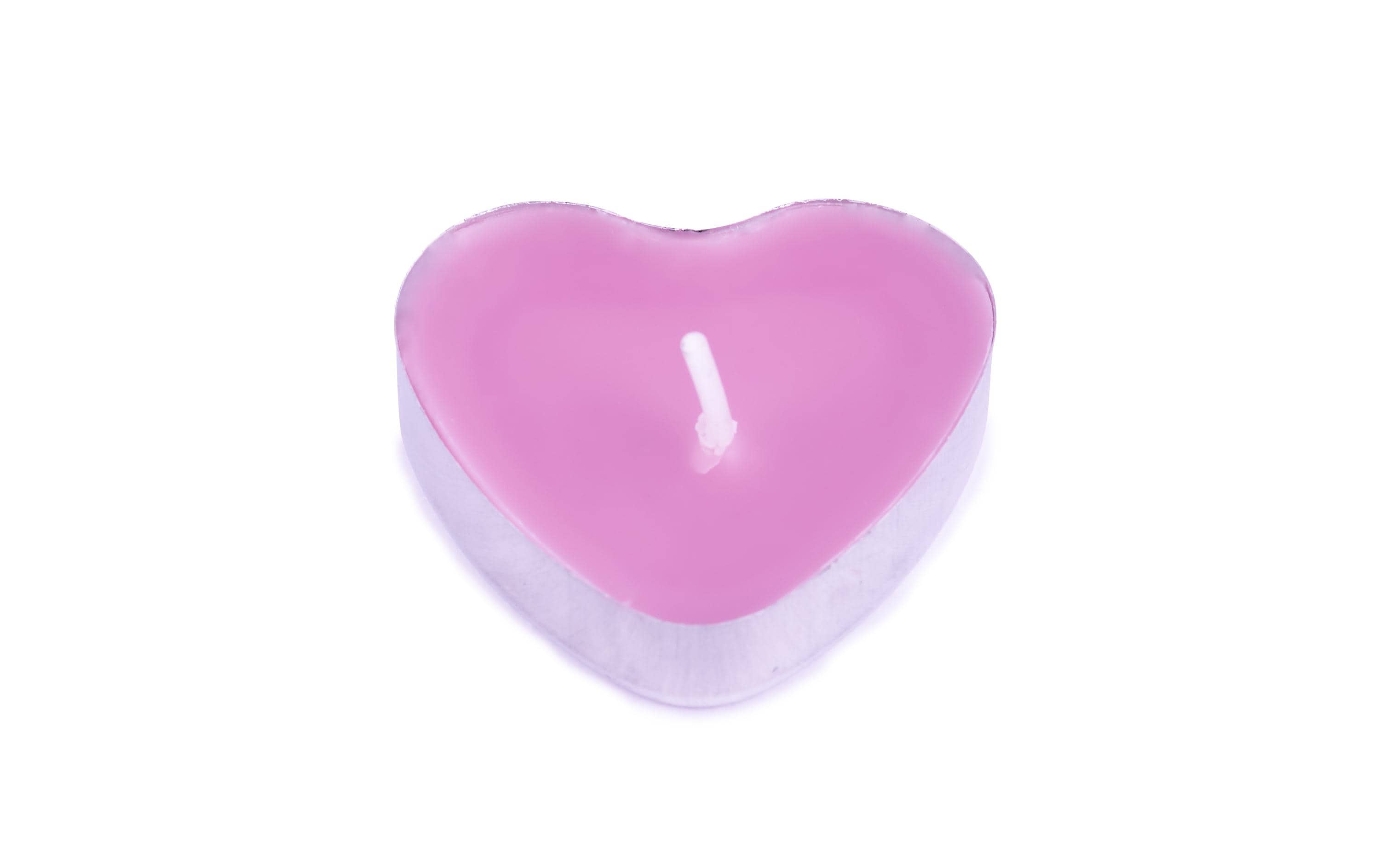 Pajoma Teelichter Herz, rosa 50Stk., Aluminium, Brenndauer ca. 3 Std.