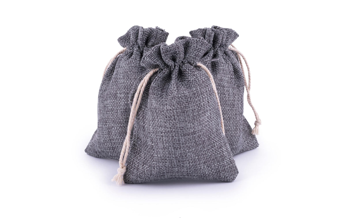 Pajoma Jutebeutelchen-Set Grey 24 Stück, Sackleinen, B 10 x H 13 cm