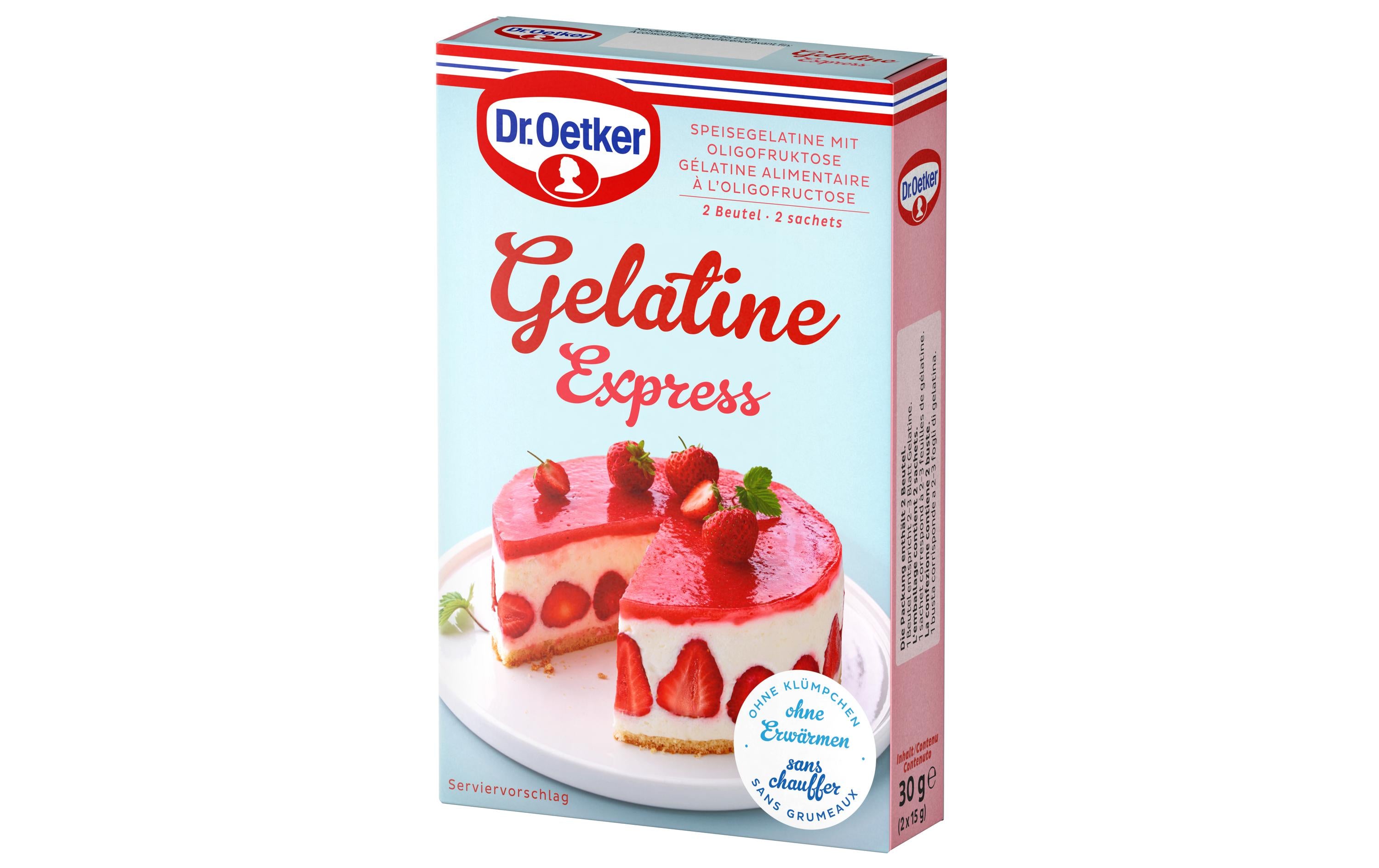 Gelatine express Produkt enthält zwei Packungen