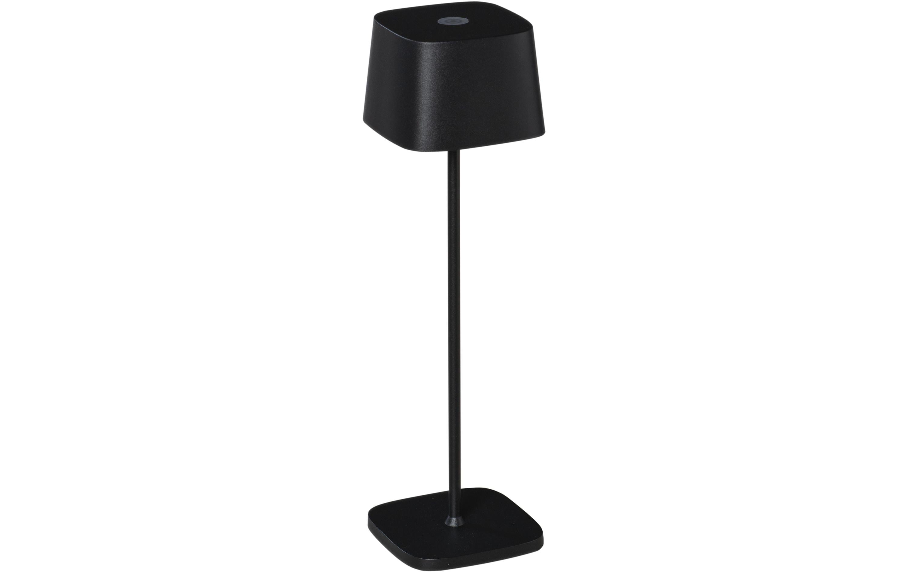 Konstsmide USB-Tischleuchte Capri Schwarz LED warmweiss, Akku, Dimmbar / IP54