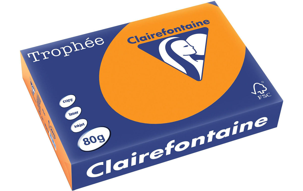 Clairefontaine Kopierpapier Trophée neonorange, 500 Blatt, 80gm2
