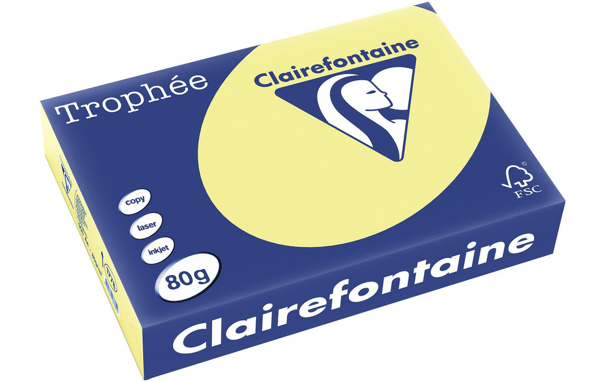 Clairefontaine Kopierpapier Trophée hellgelb, 500 Blatt, 80gm2