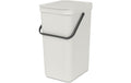 Brabantia Sort & Go Recyclingbehälter Inhalt 16 Liter, Light Grey