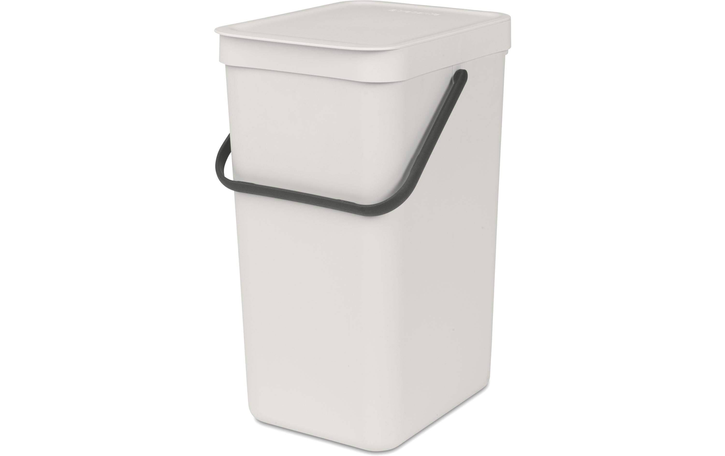 Brabantia Sort & Go Recyclingbehälter Inhalt 16 Liter, Light Grey
