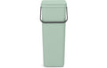 Brabantia Sort & Go Recyclingbehälter Inhalt 40 Liter, Jade Green