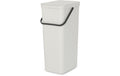 Brabantia Sort & Go Recyclingbehälter Inhalt 40 Liter, Light Grey