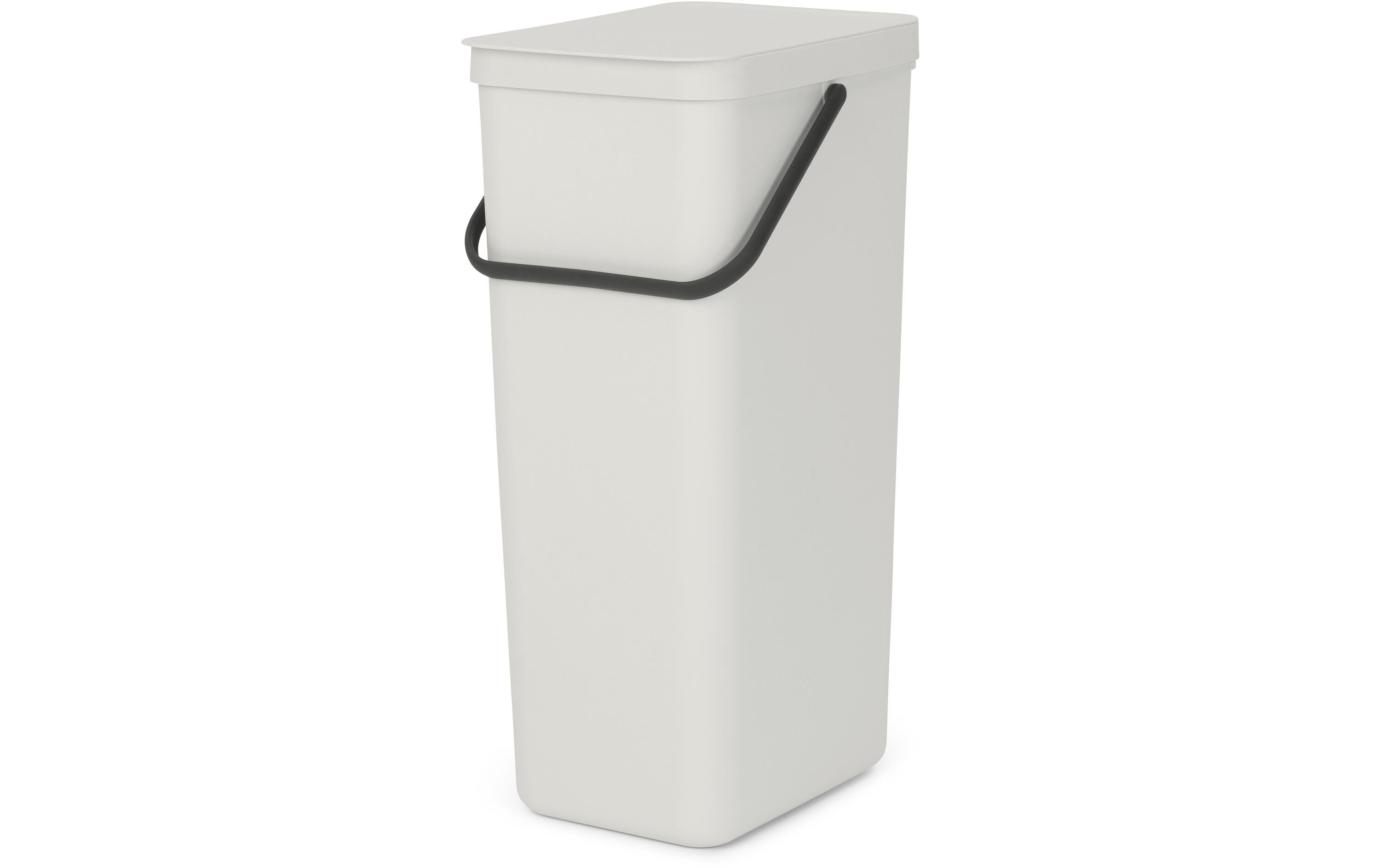 Brabantia Sort & Go Recyclingbehälter Inhalt 40 Liter, Light Grey