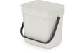Brabantia Sort & Go Abfallbehälter Inhalt 3 Liter, Light Grey
