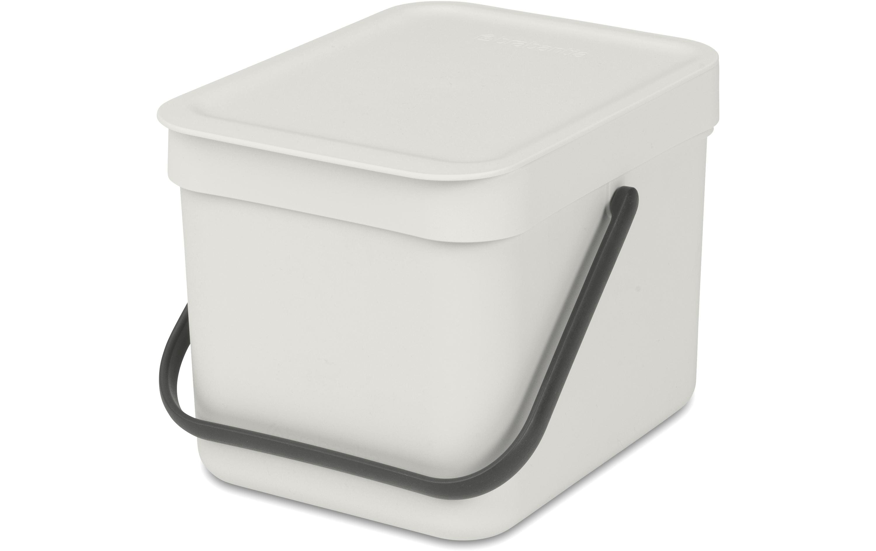 Brabantia Sort & Go Abfallbehälter Inhalt 6 Liter, Light Grey
