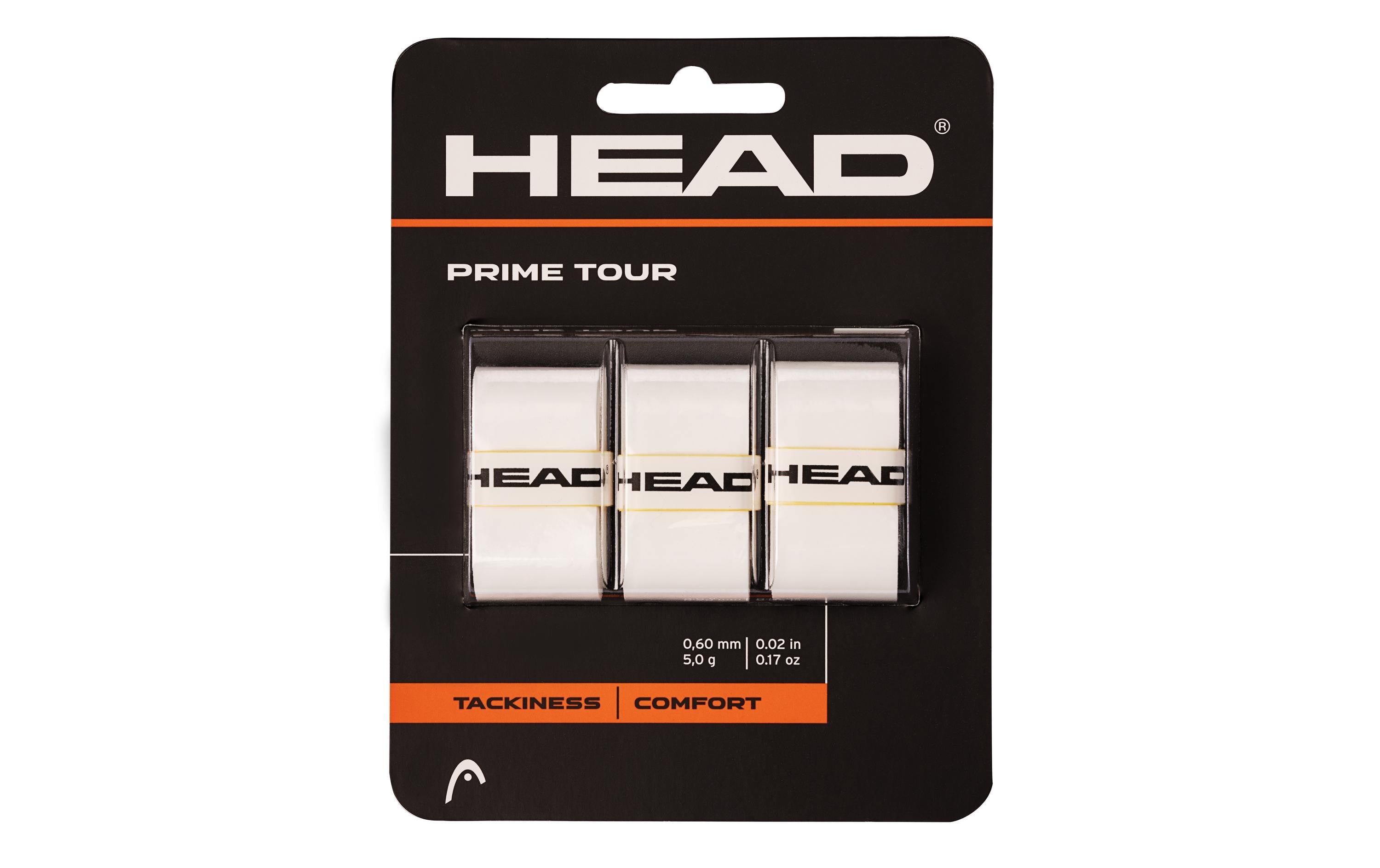 HEAD Tennis Grip Prime Tour 3er-Pack Overgrip, white