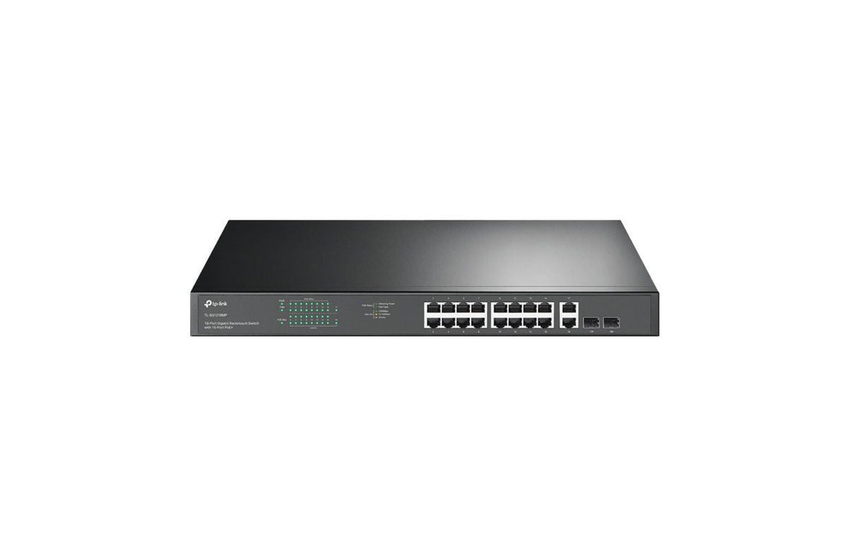 TP-Link TL-SG1218MP: 18 Port PoE+ 19"Switch 16xGE PoE+, 250W Budget, 2xSFP, Easy Smart