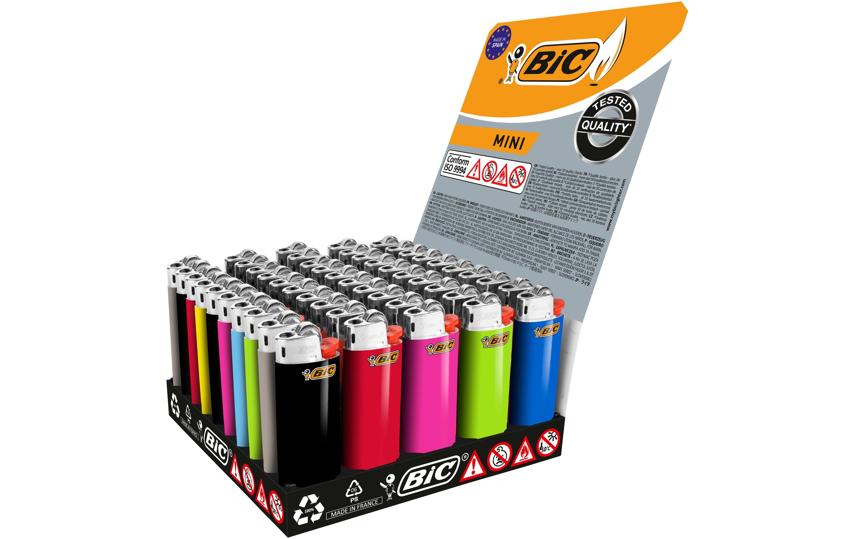 BIC J25 Reibrandfeuerzeuge assortiert - 50 Stück