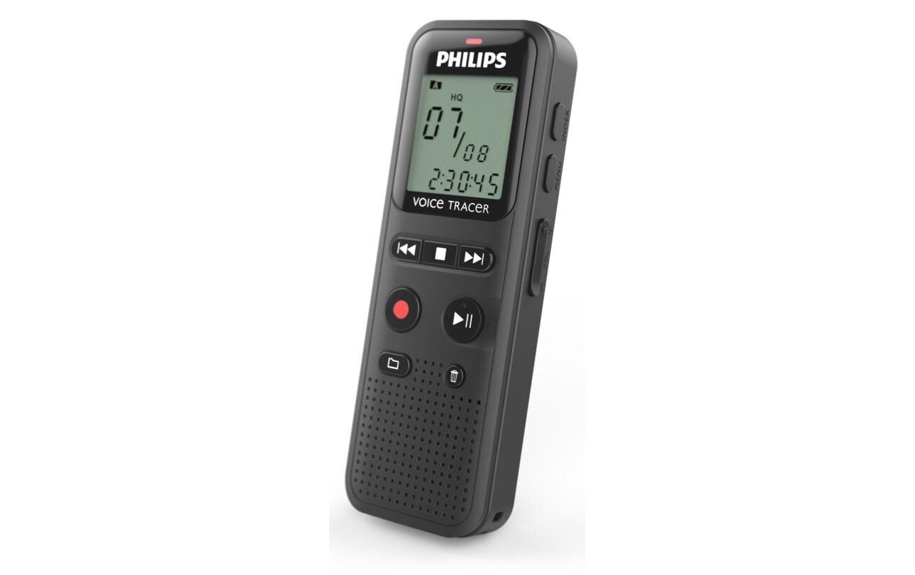 Philips VoiceTracer DVT1160 Digitales Diktiergerät für Notizen