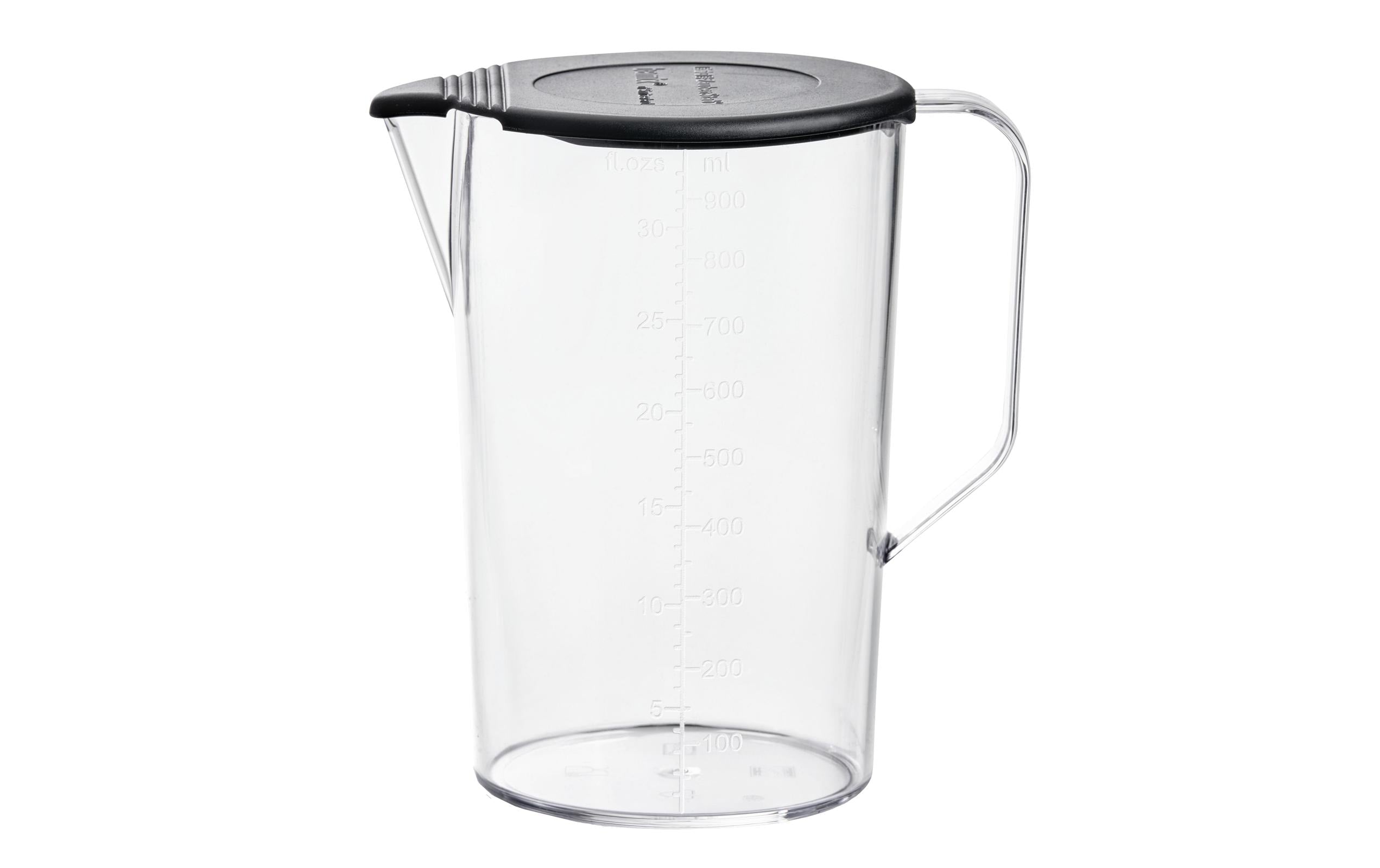 Bamix Krug, Deckel schwarz mit Deckel schwarz 1000ml