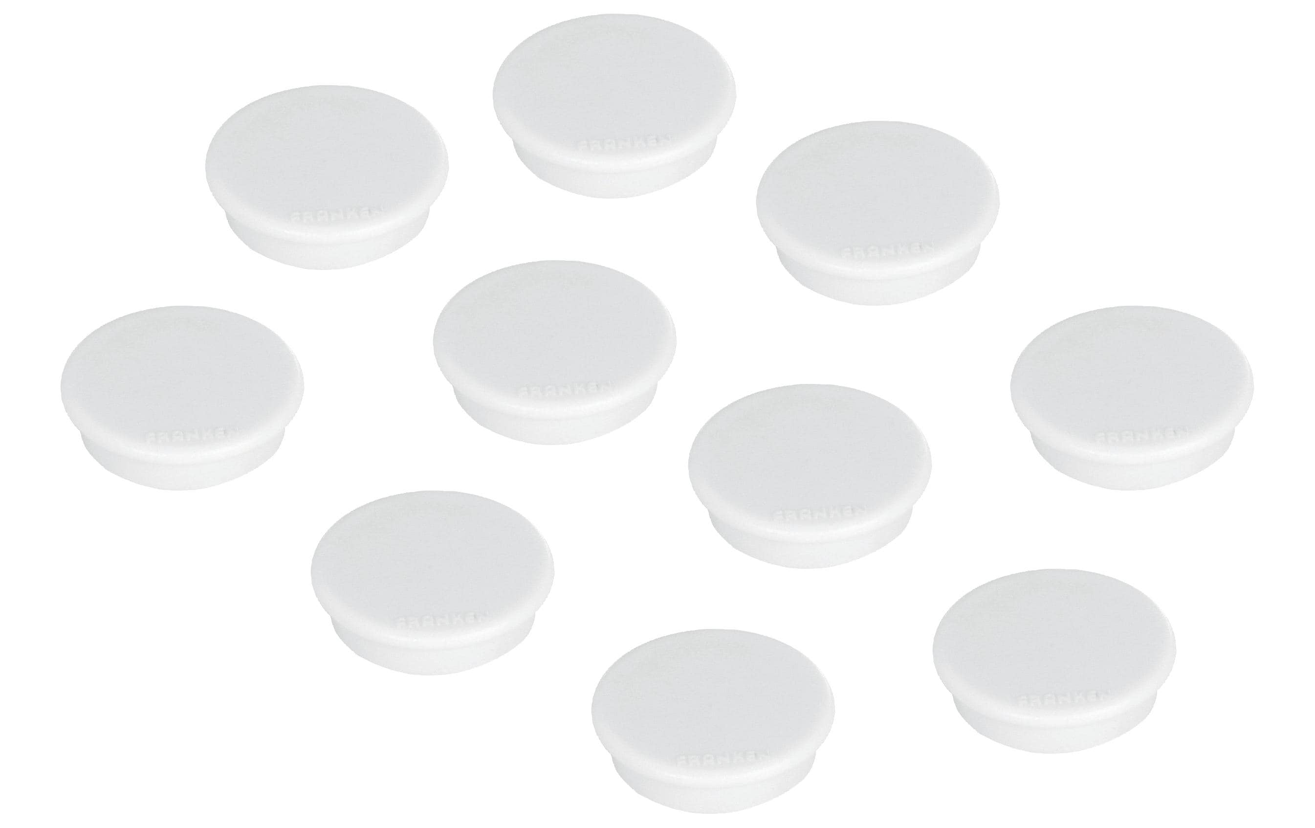 FRANKEN Magnete, 24 mm, 10 Stück, weiss