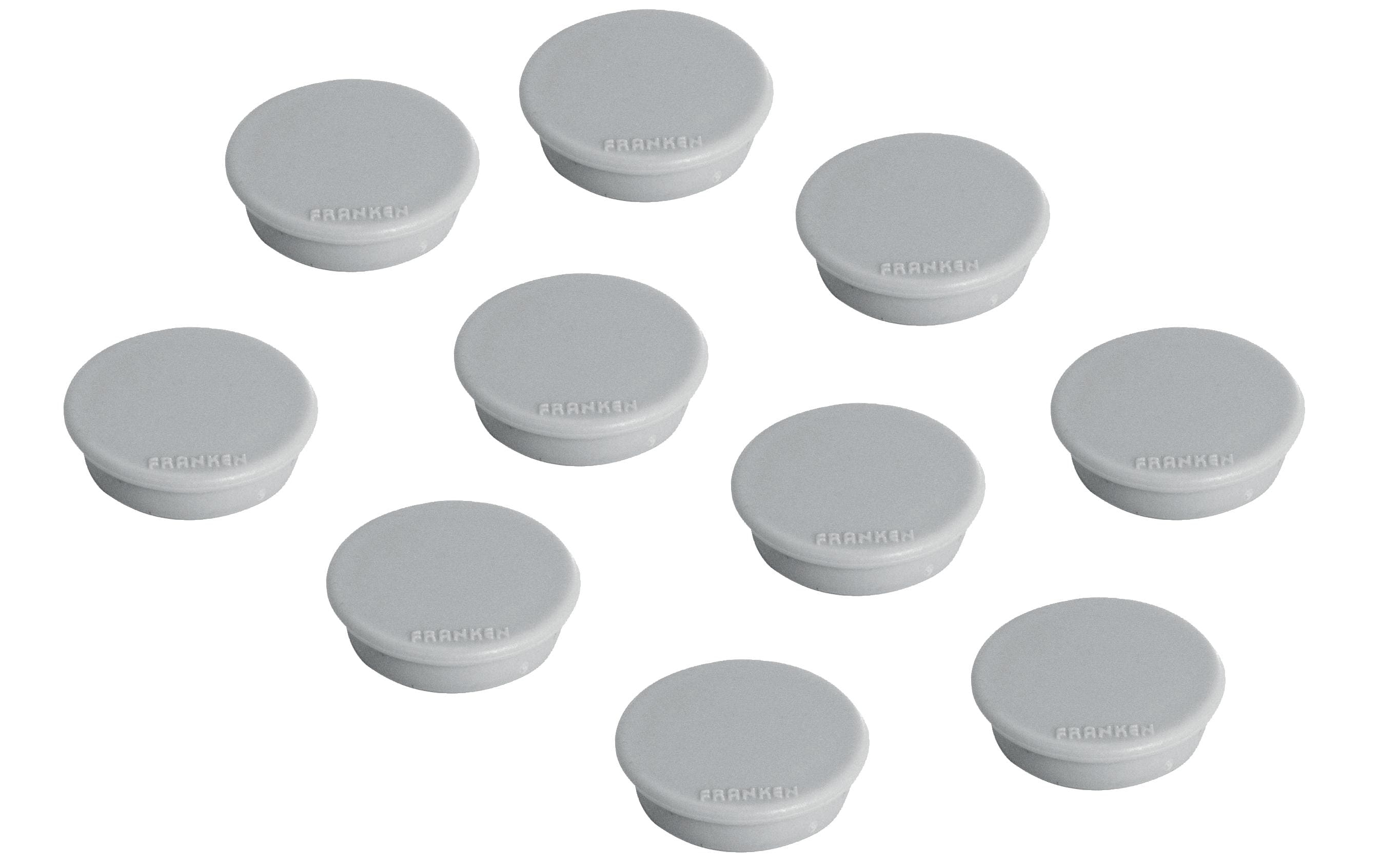 FRANKEN Magnete, 24 mm, 10 Stück, grau