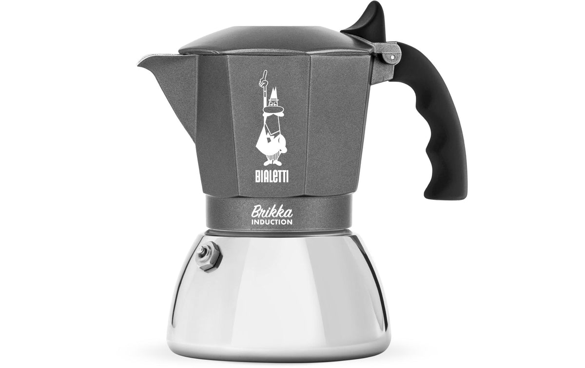 Bialetti Brikka Induction für 4 Tassen Edelstahl, Induktion