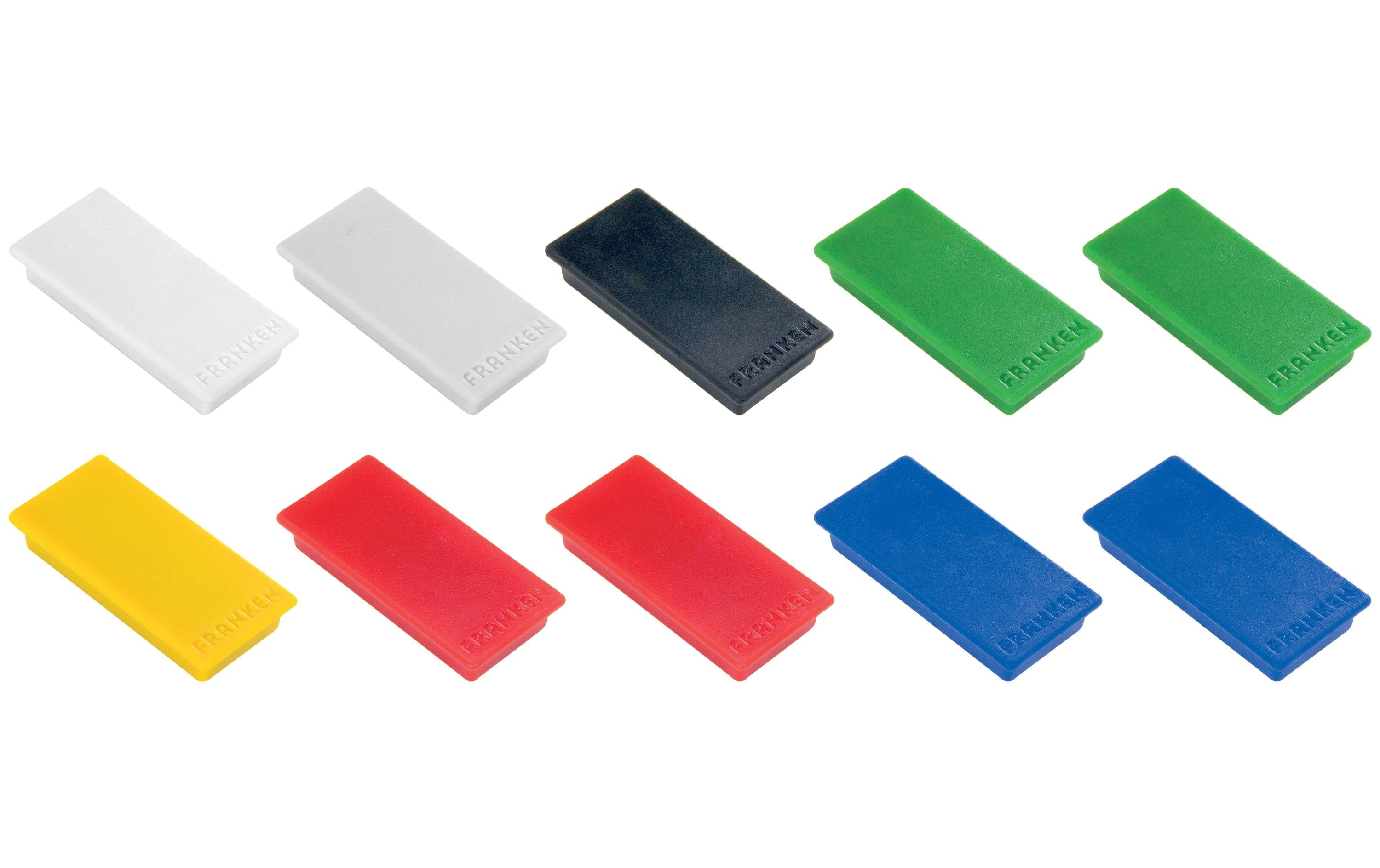 FRANKEN Magnete, 23 x 50 mm, 10 Stück sortiert