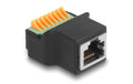 Delock RJ45 Buchse zu Terminalblock mit Drucktaster Adapter