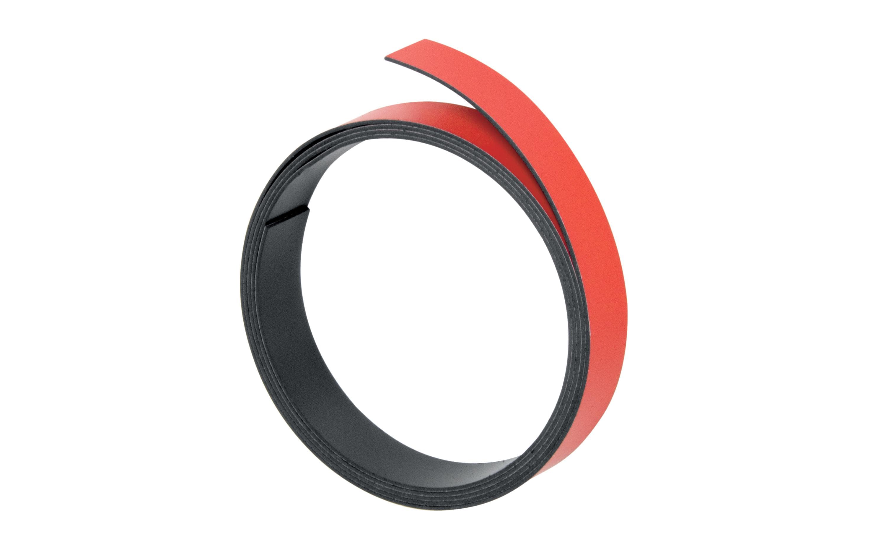 FRANKEN Magnetband, 100 cm x 10 mm, rot Macht Objekte magnetisch haftend