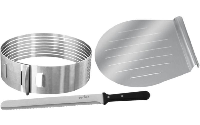 Zenker Set Schneidehilfe, Messer und Anhebe Edelstahl