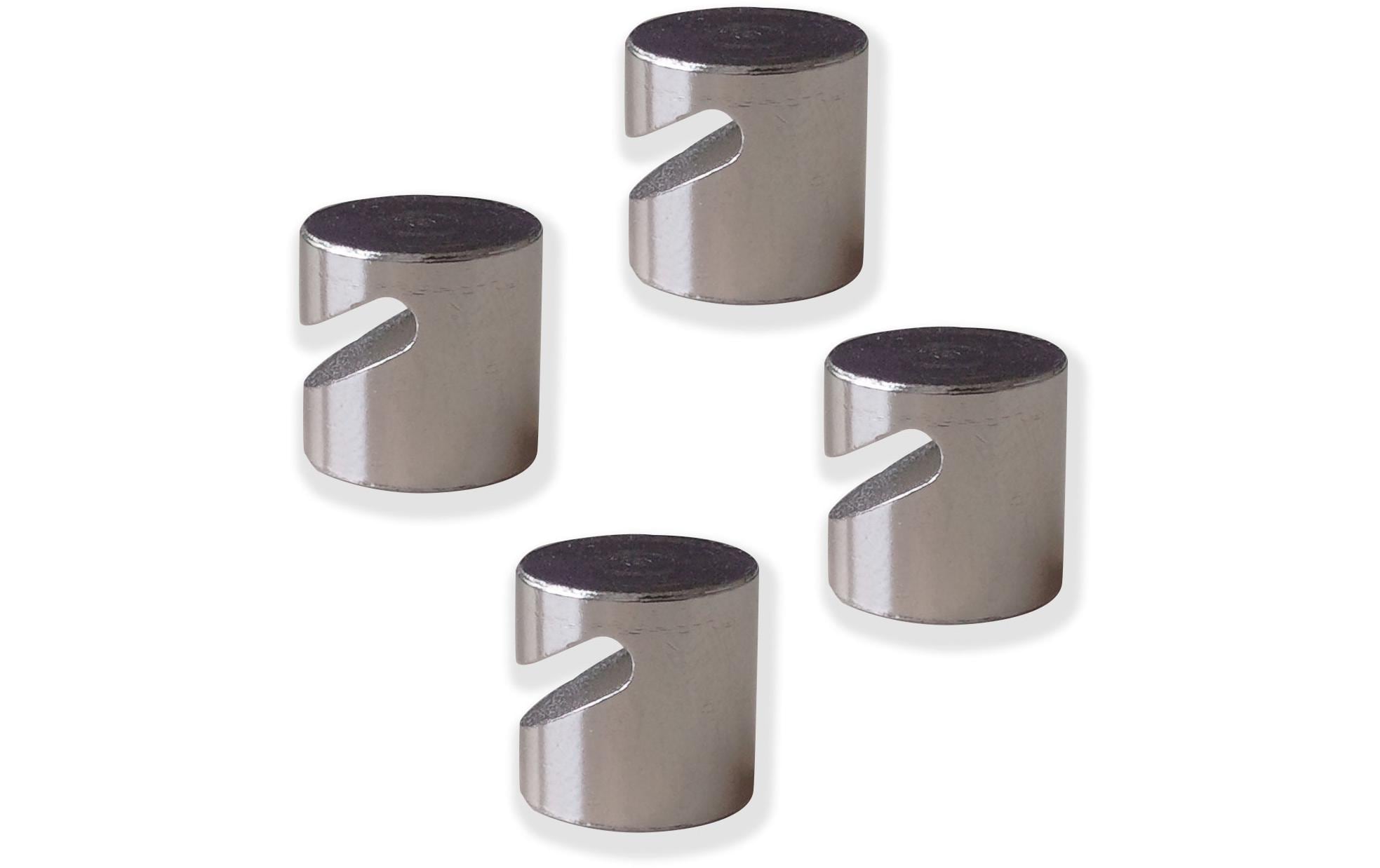 FRANKEN Hakenmagnet, 16 mm, silber 4 Stk.