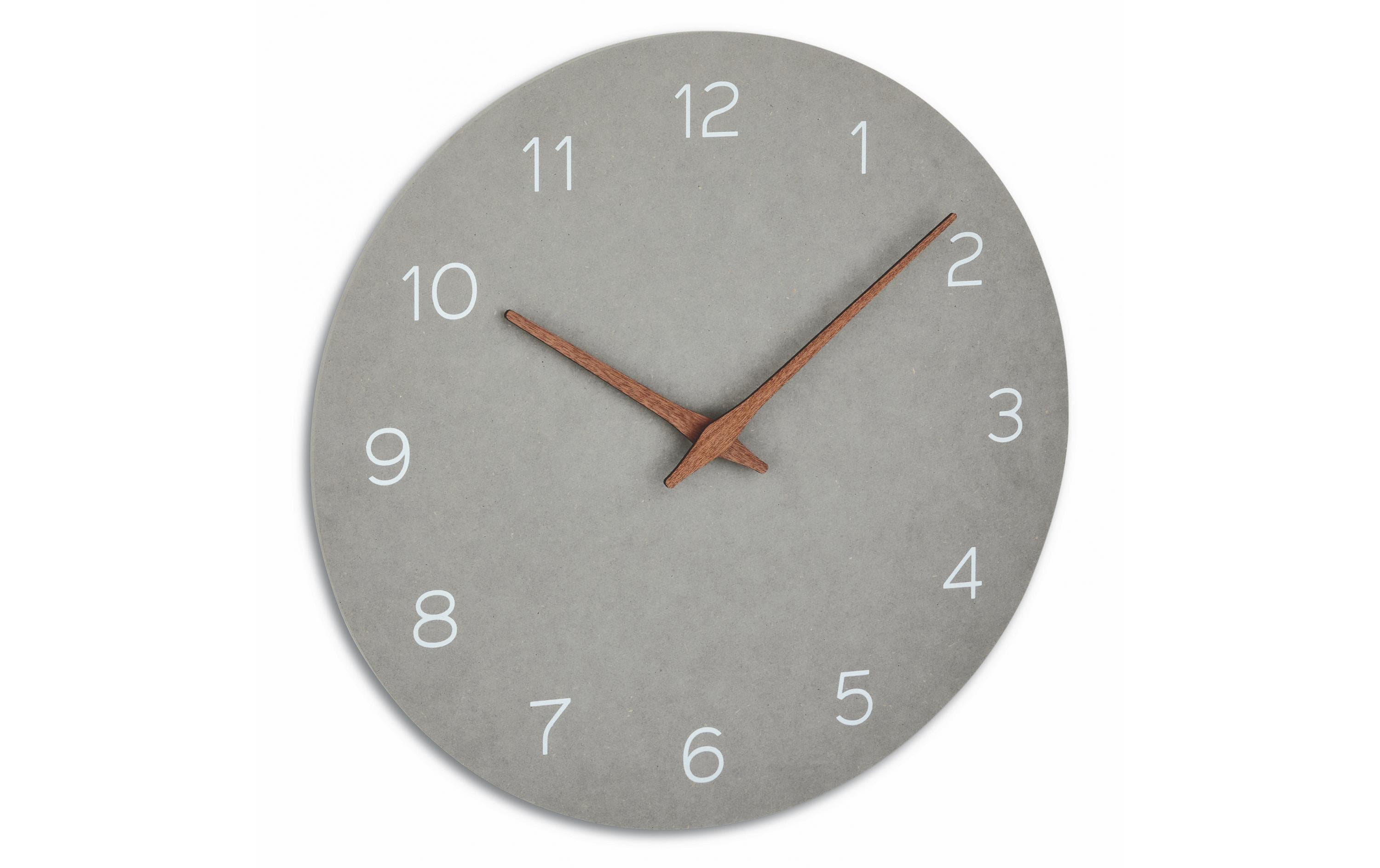 TFA Wanduhr Betongrau ohne Batterie