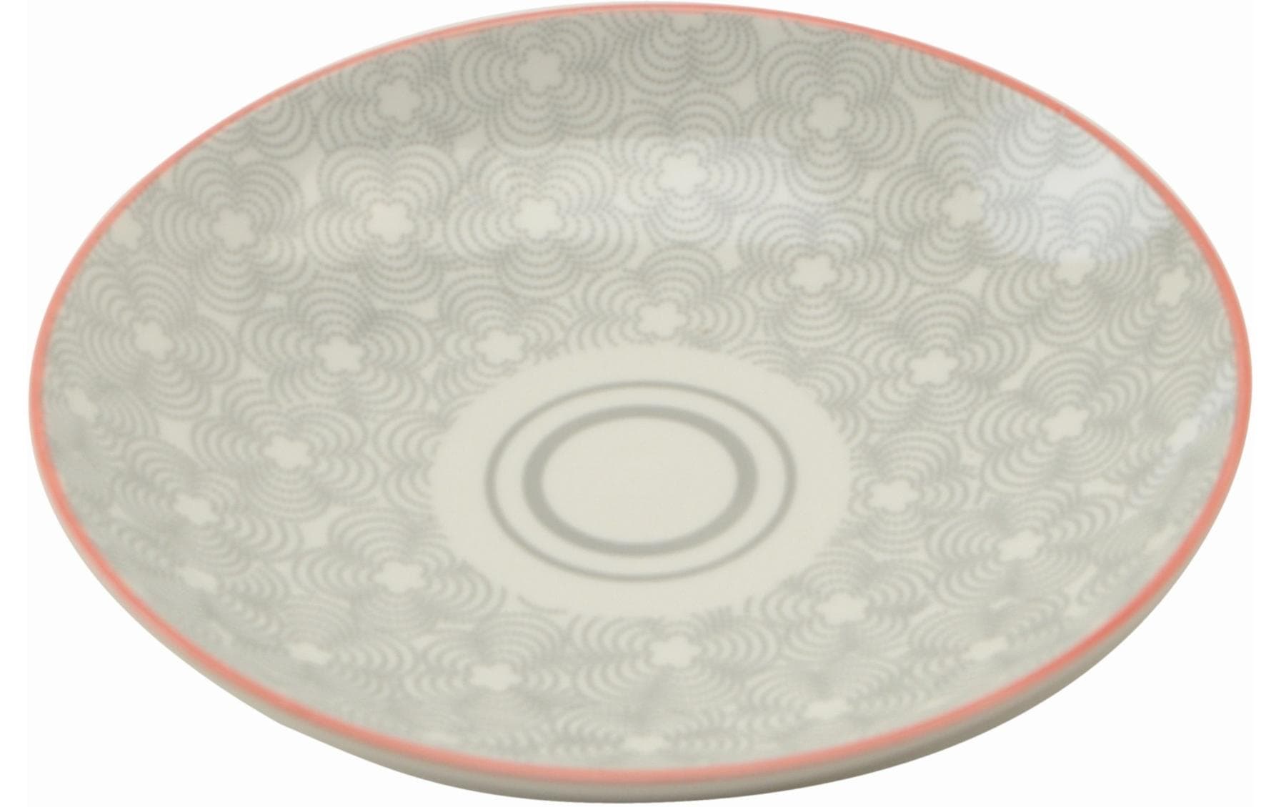Haynan Teller grau 21.5 cm, Rand rot 21.5cm