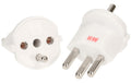Max Hauri Fixadapter Typ 23/Schuko 3-polig weiss
