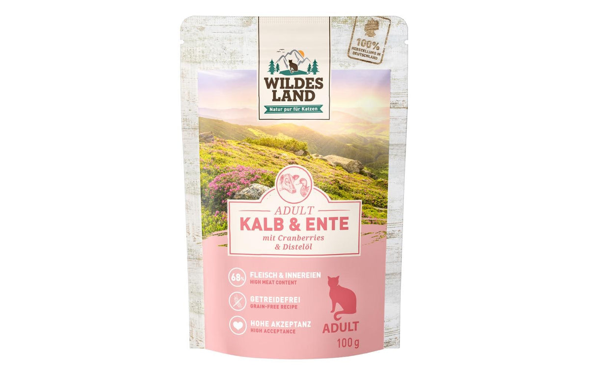 Wildesland Cat Adult Kalb, Ente, Cran. 12x100g
