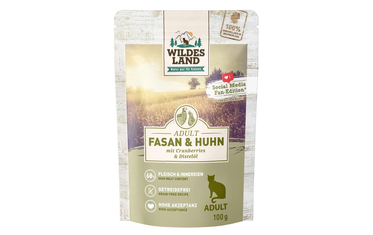 Wildesland Cat Adult Fasan, Huhn, Cran. 100g