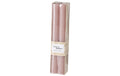 Boltze Stabkerze Melia 4 tlg. 20cm, D 2cm, Paraffin, hellrosa