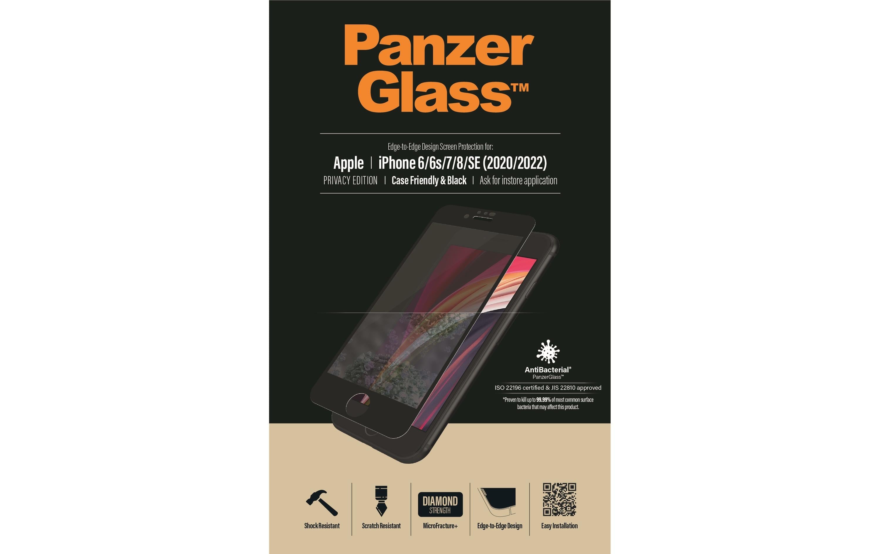 PanzerGlass Displayschutz cf priv black