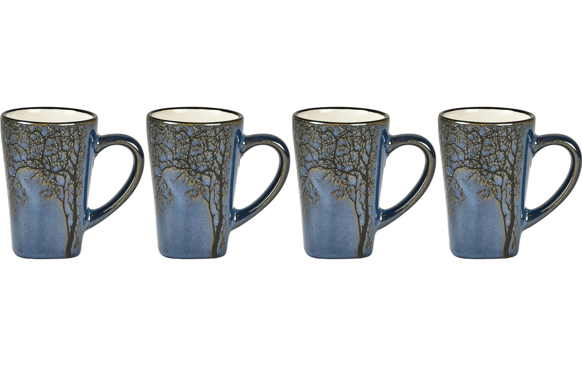 Villa Espressotasse Hela Dark Blue 4er Set 5.5x8x8.5cm, blau, Porzellan
