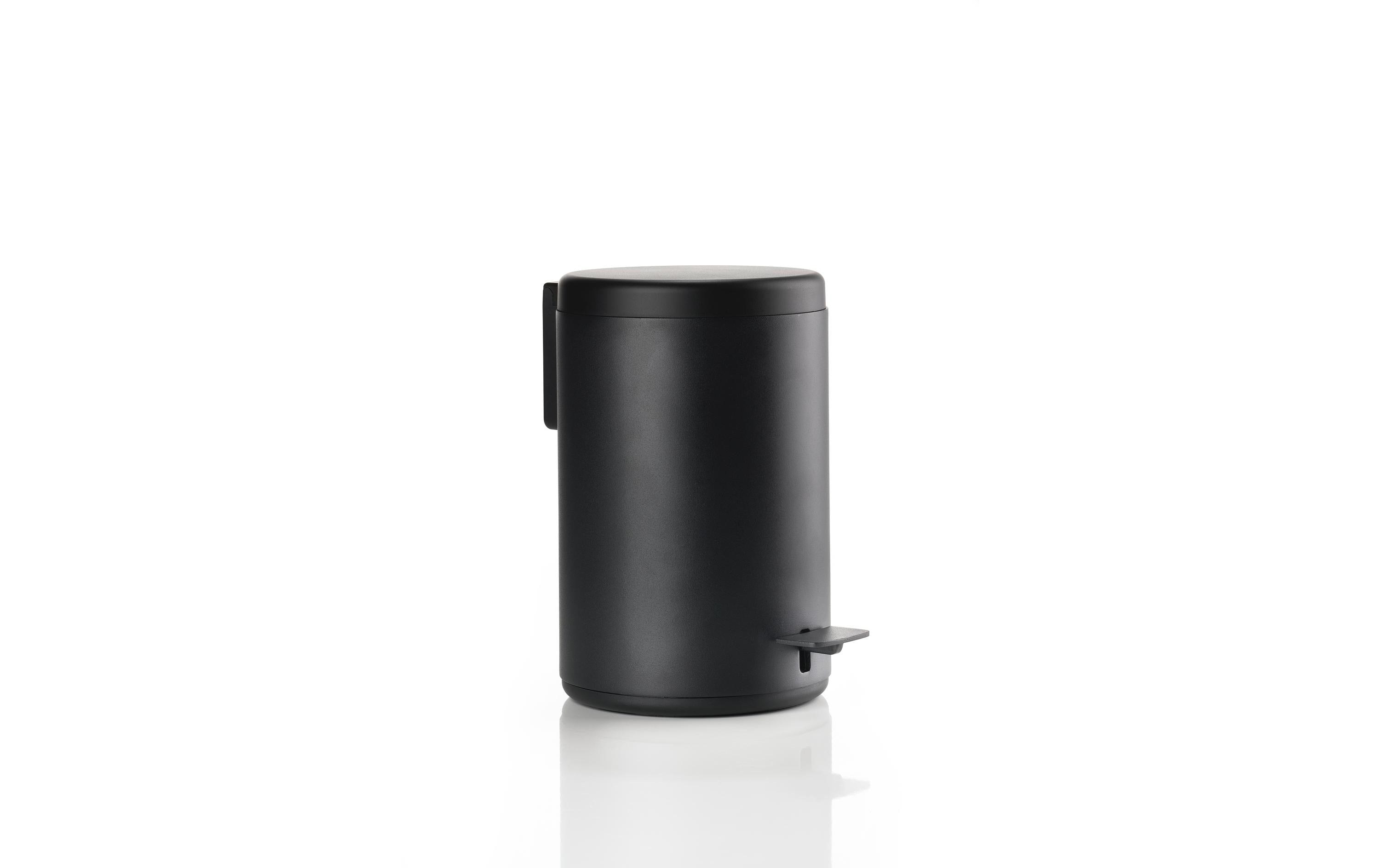 Zone Treteimer Rim schwarz Volumen: 3L, Aluminium, ABS