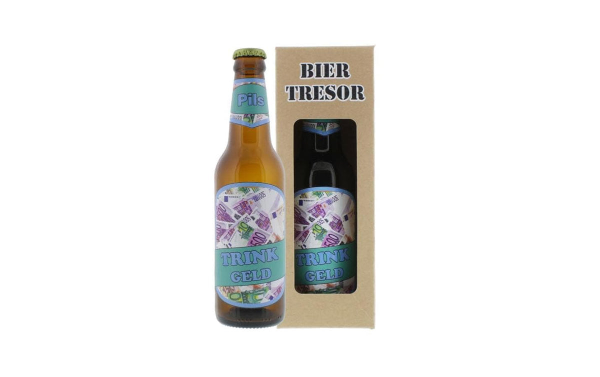Trend Import Spardose Biertresor Trinkgeld 8,2 x 8,2 x 24 cm, wiederverwendbar
