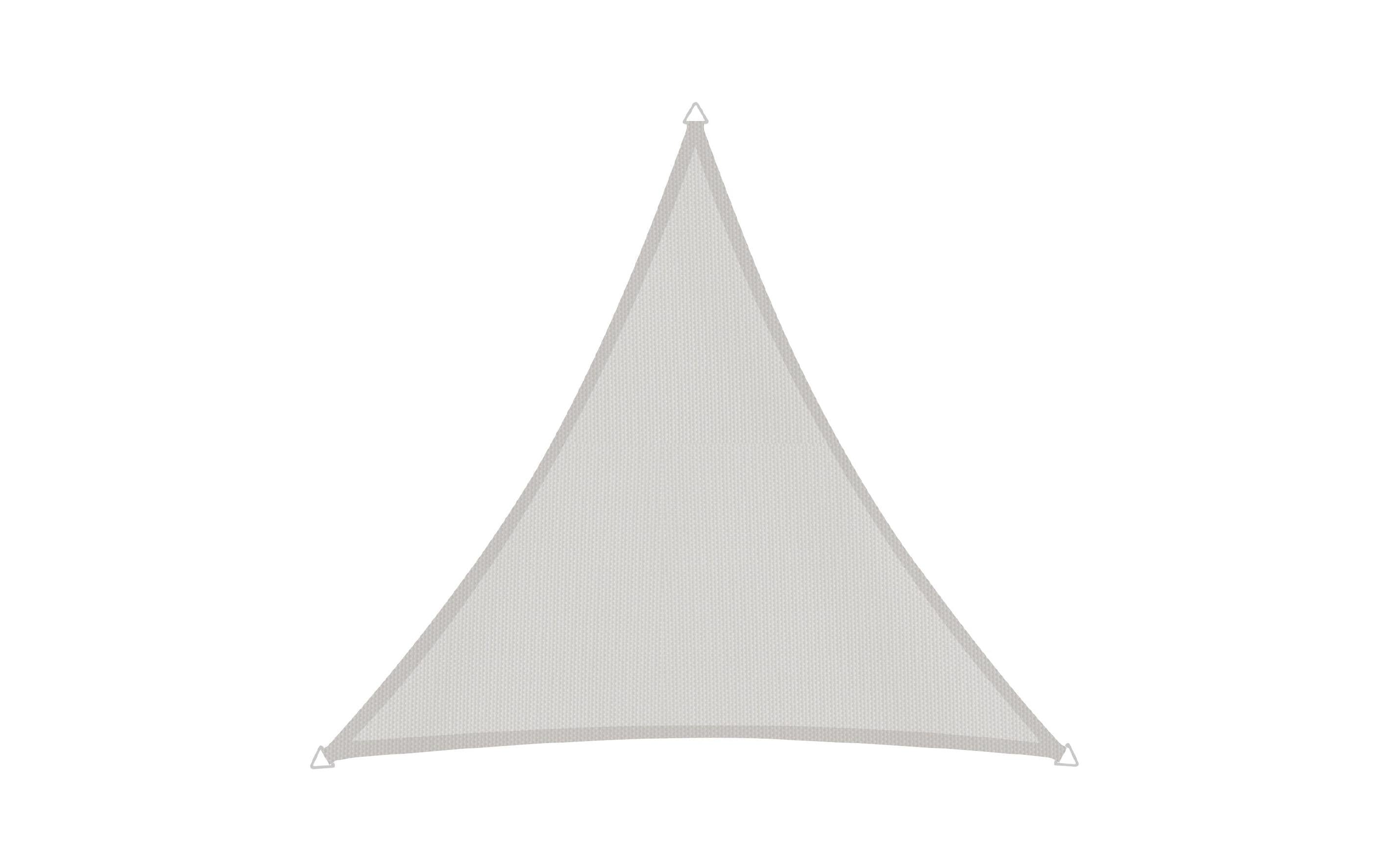 Sonnensegel Dreieck 3m, grau Spanngurten. UV-Schutz 50+.