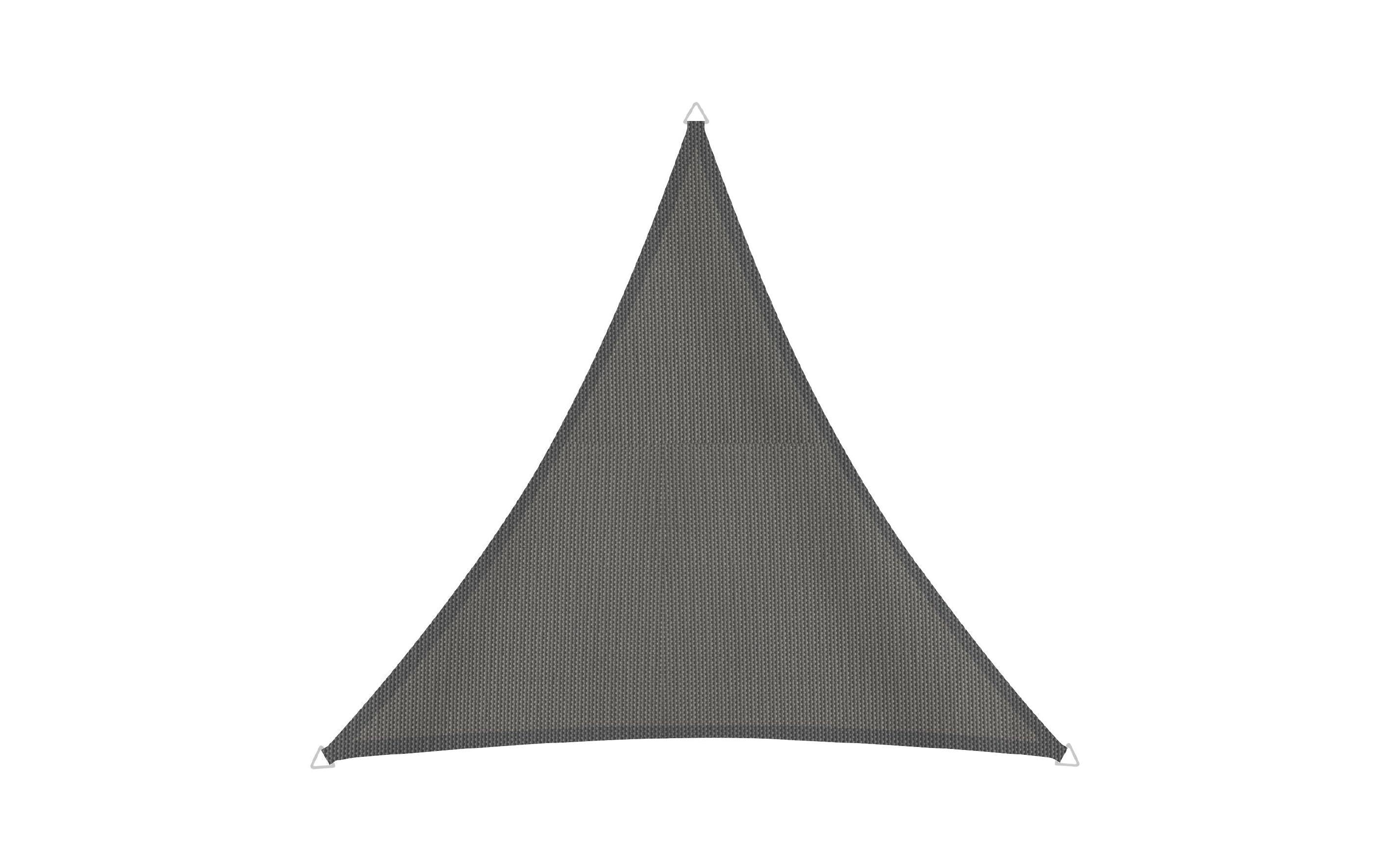 Sonnensegel Dreieck 3m, anthrazit Spanngurten. UV-Schutz 50+.