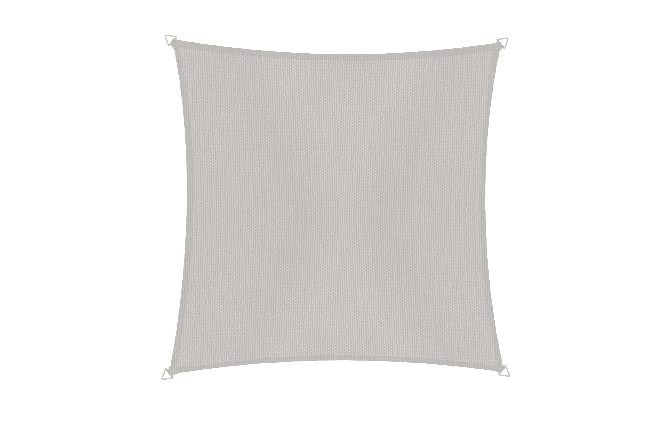 Sonnensegel Quadrat 3x3m, grau Spanngurten. UV-Schutz 50+.