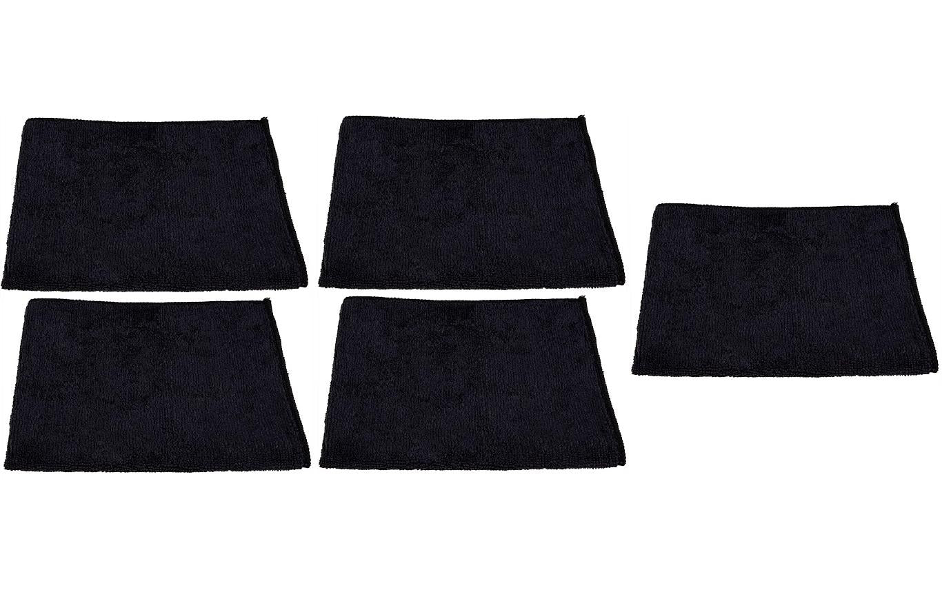 Edi Baur Mikrofasertuch Black&White 5er Pack, schwarz, 40x40cm