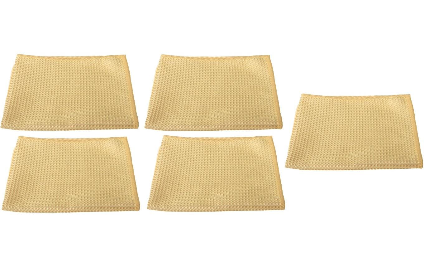 Edi Baur Mikrofaser Waffeltuch 5er Pack gelb, 40x40cm