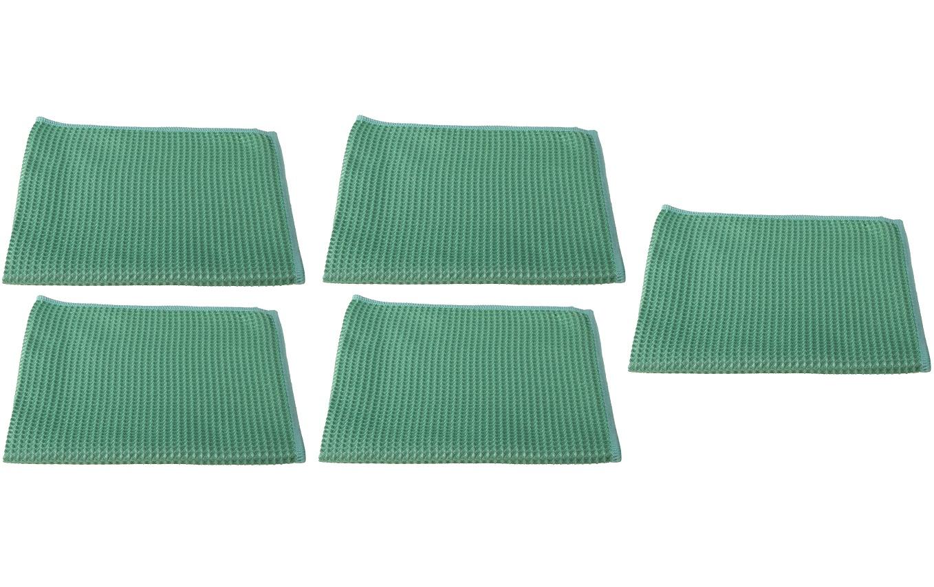 Edi Baur Mikrofaser Waffeltuch 5er Pack grün, 40x40cm