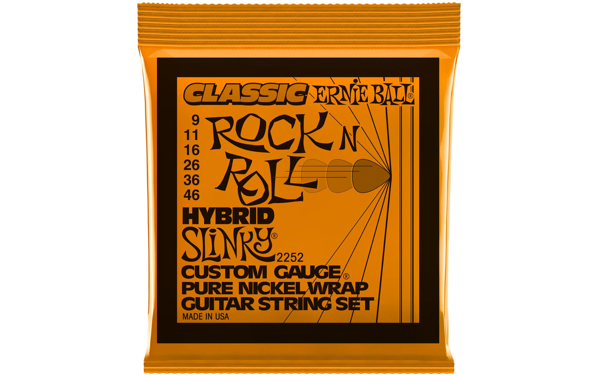 Ernie Ball 2252 Slinky Rock'N'Roll E-Gitarren Saitensatz, Hybrid 09-46