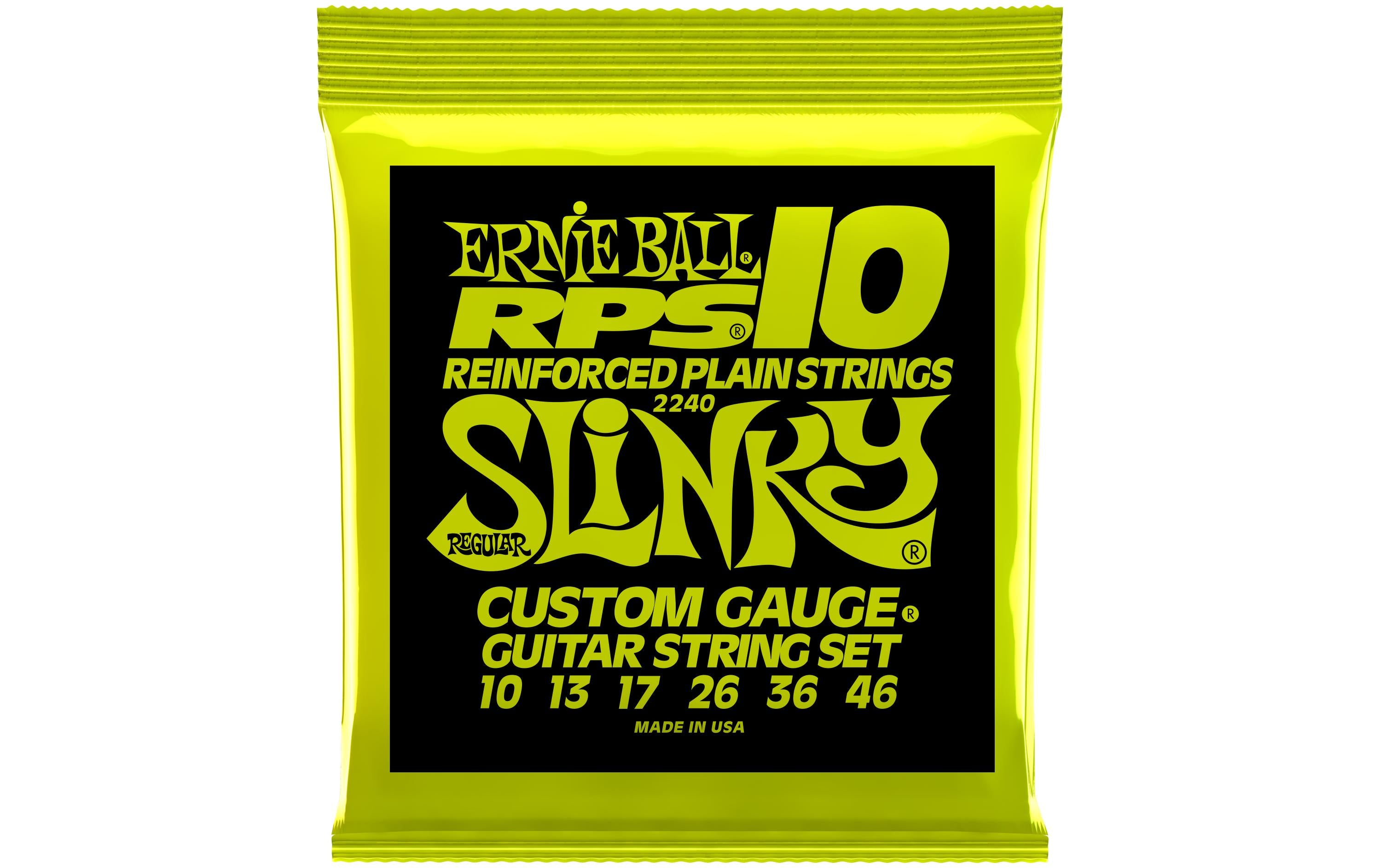 Ernie Ball 2240 Slinky RPS E-Gitarren Saitensatz, Regular 10-46