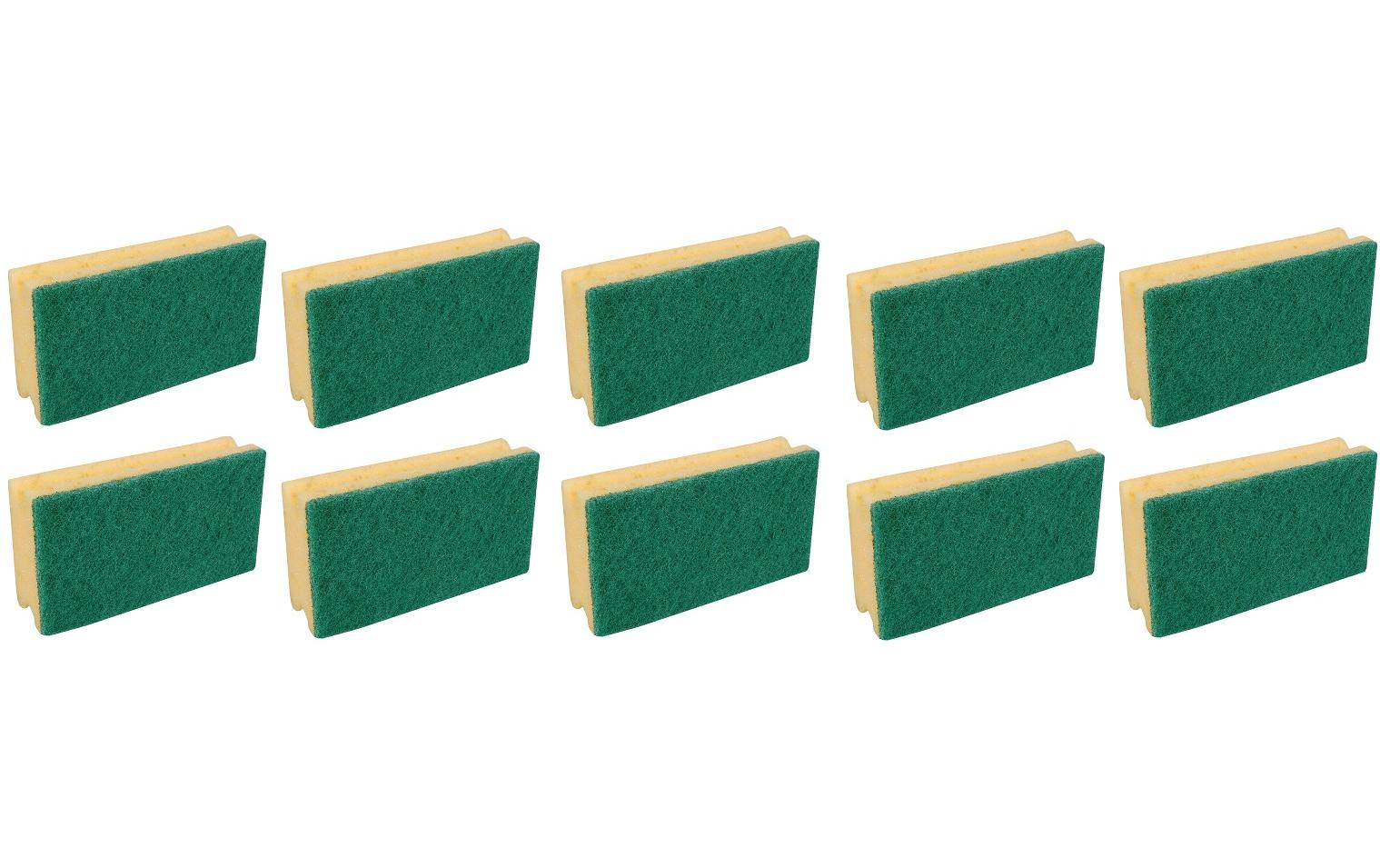 Edi Baur Padschwamm Profi gelb 10er Pack mit grünem Pad